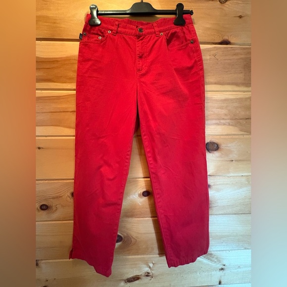 Ralph Lauren denim red jeans, 100% cotton women’s size 6. - Picture 1 of 10